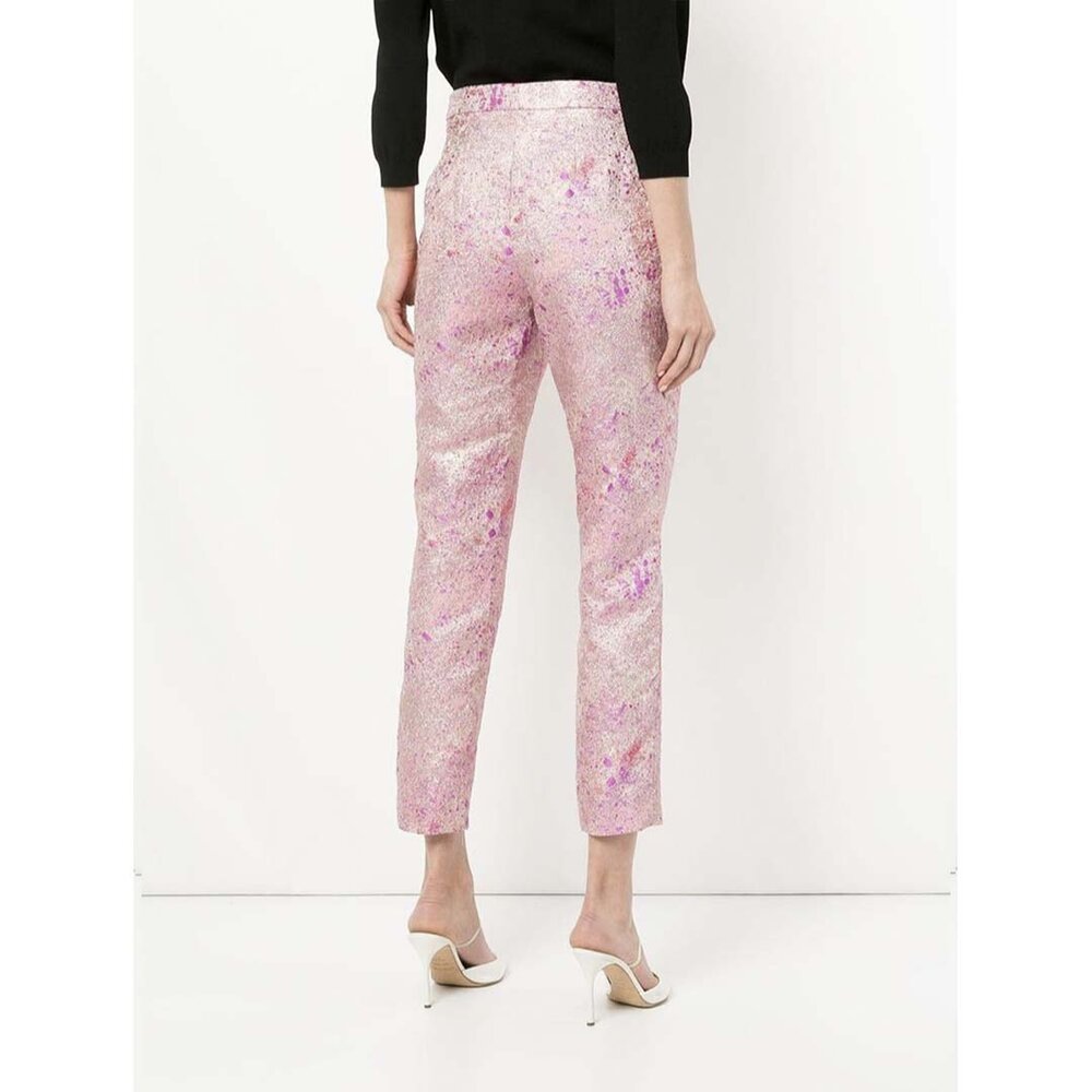 Flower Brocade Straight Pant,cigarette Trousers, Formal Bottom