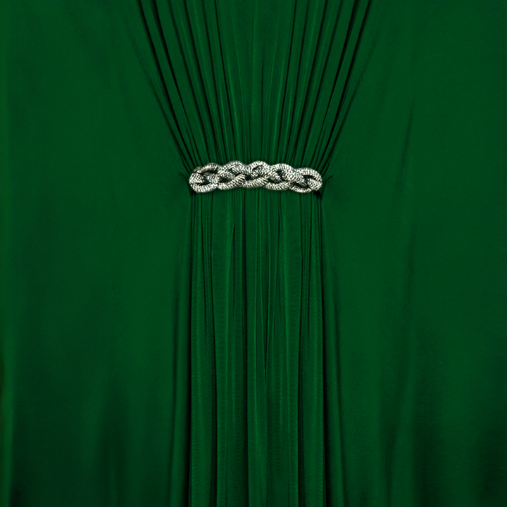 Jersey Kaftan Emerald Detail.