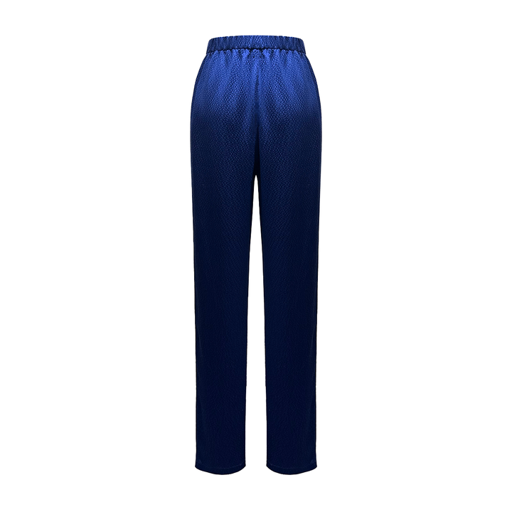 SemSem Navy Hammered Silk Pajama Pant.