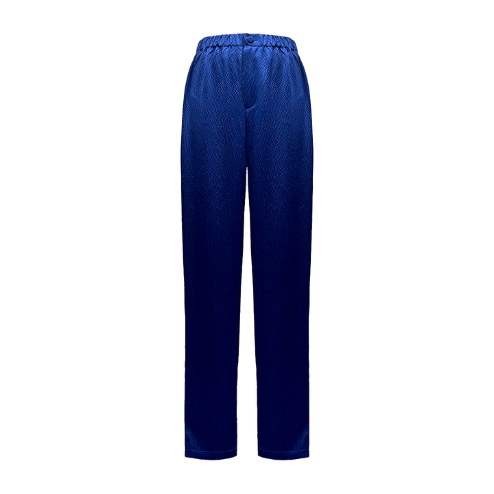 SemSem Navy Hammered Silk Pajama Pant.