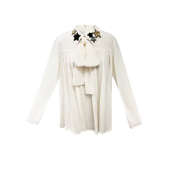 Jasmine Star Top - Winter White