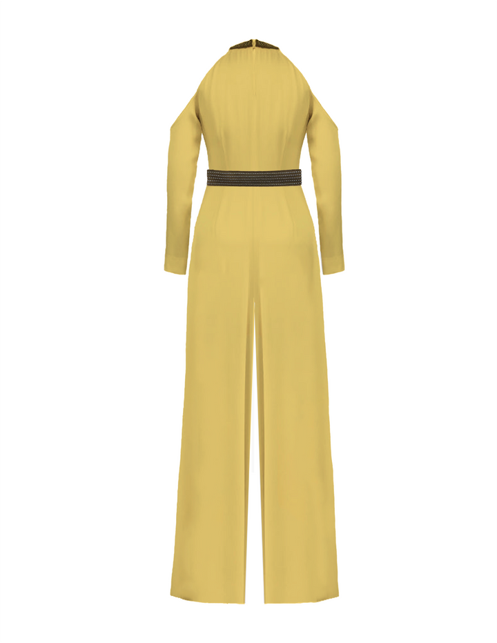 Crystal Neckline Jumpsuit