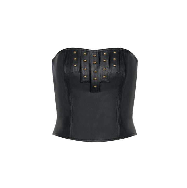 SemSem Leather Bustier - Meteorite.