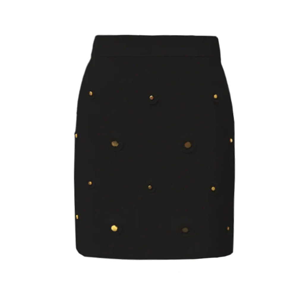 SemSem Malak Gold Snap Skirt - Black.