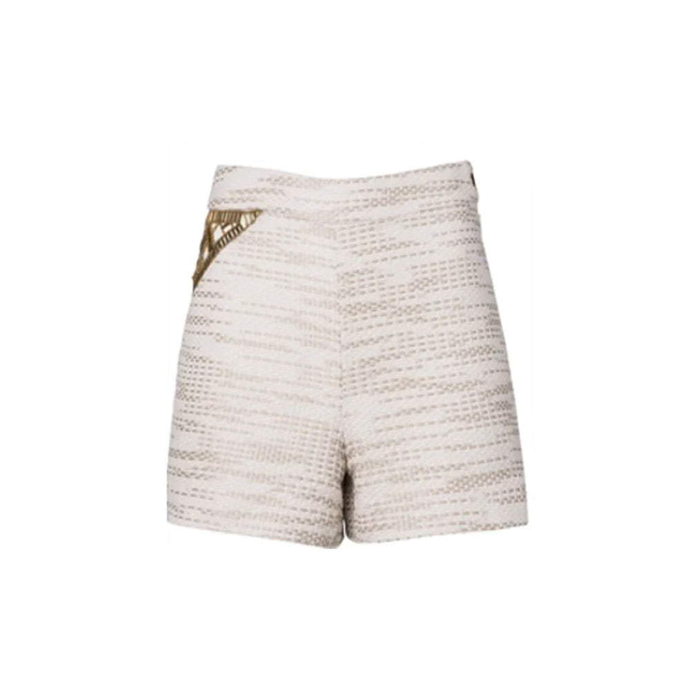 SemSem Samia Embroidered Shorts - Gold.