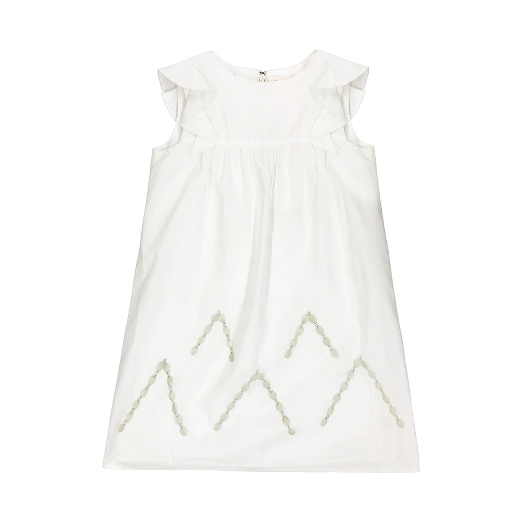 Girls Farah Embroidered Dress - White