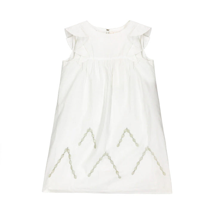 Girls Farah Embroidered Dress - White