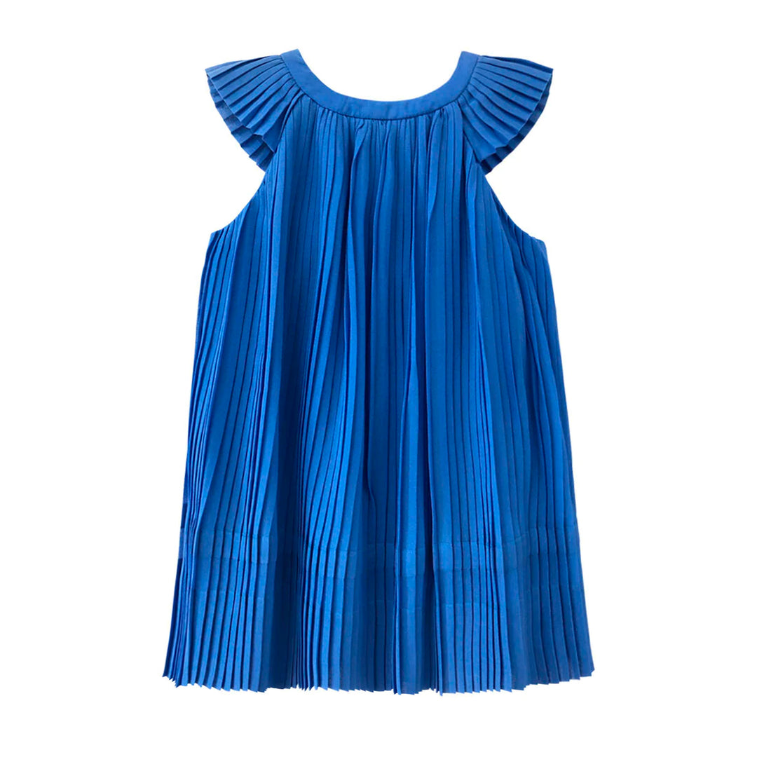 Girls Maryam Pleated Dress - Palace Blue