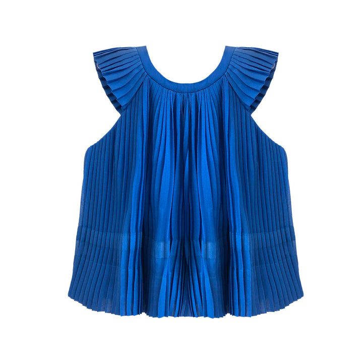 Girls Maryam Pleated Top - Palace Blue