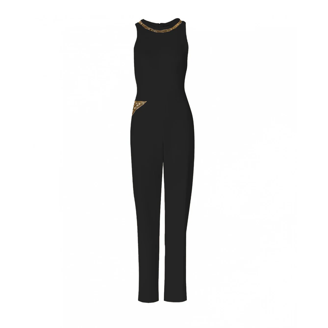 Layla Embroidered Jumpsuit - Meteorite