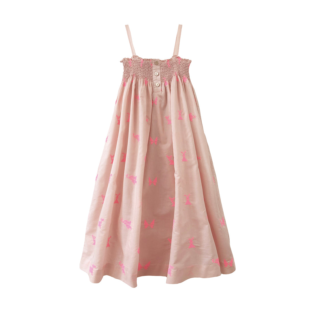 Girls Meera Dress- Pale Blush