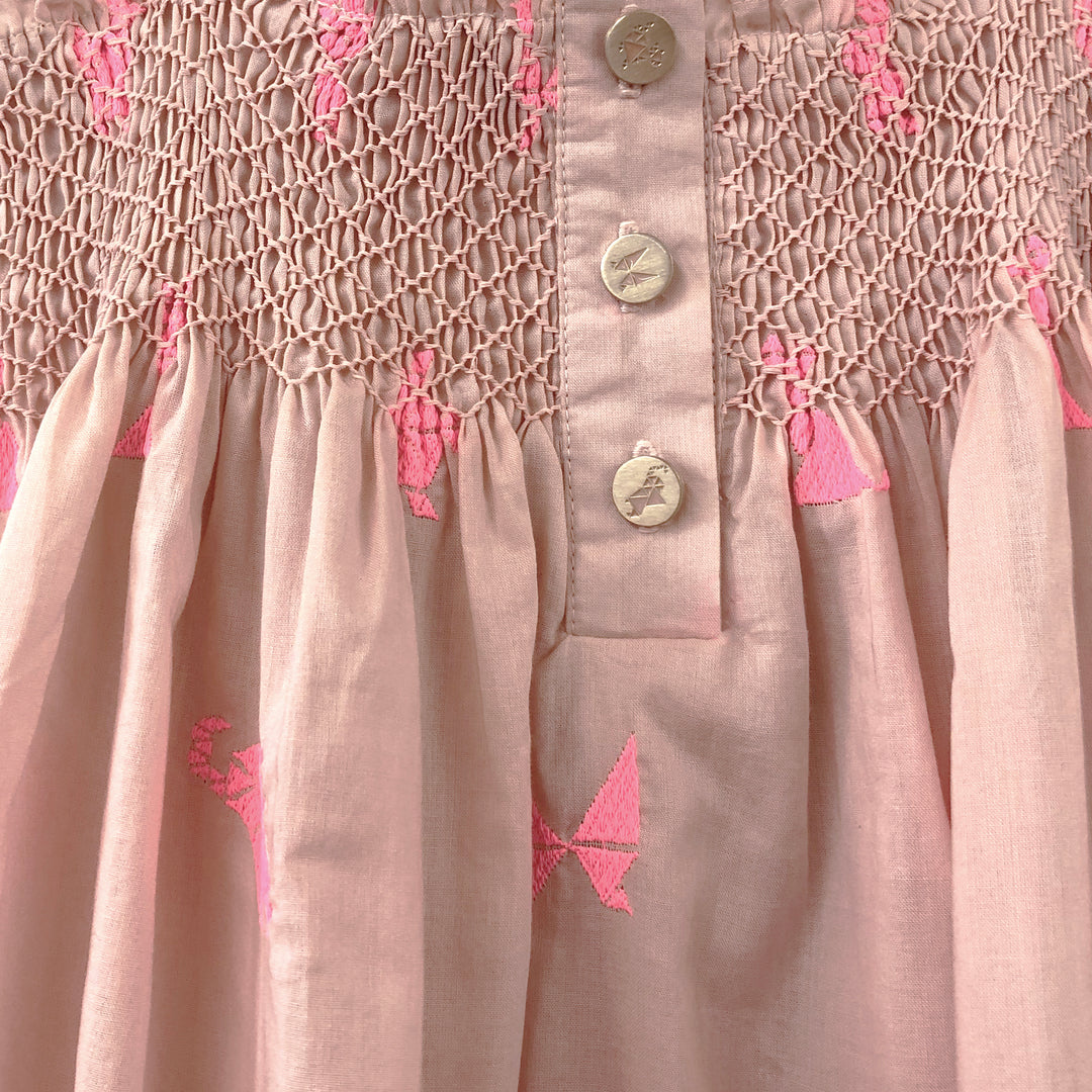 Girls Meera Dress- Pale Blush