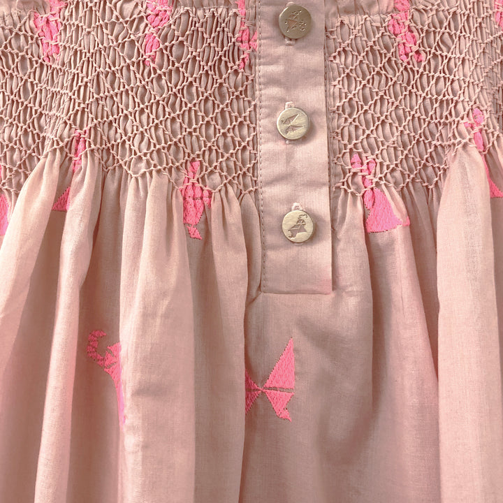 Girls Meera Dress- Pale Blush