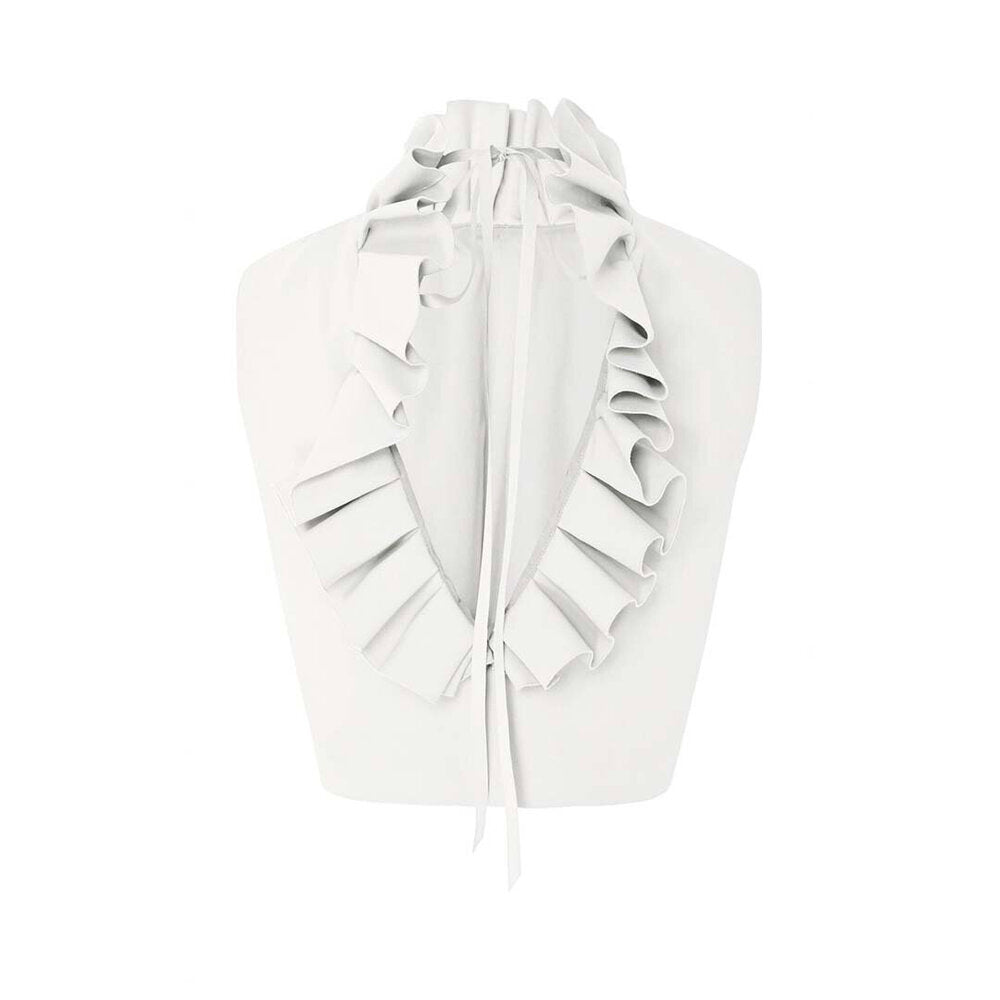 Camille Ruffle Top - White