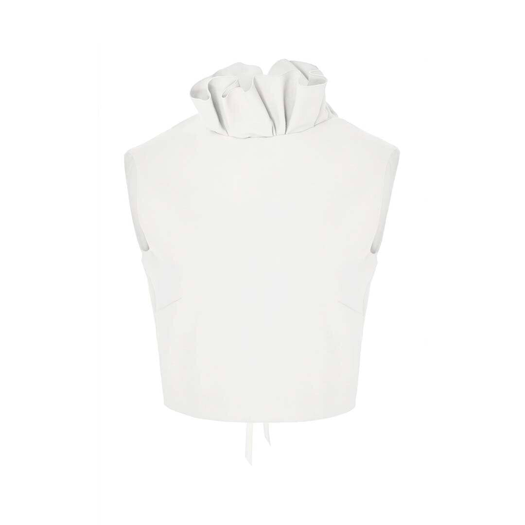 Camille Ruffle Top - White