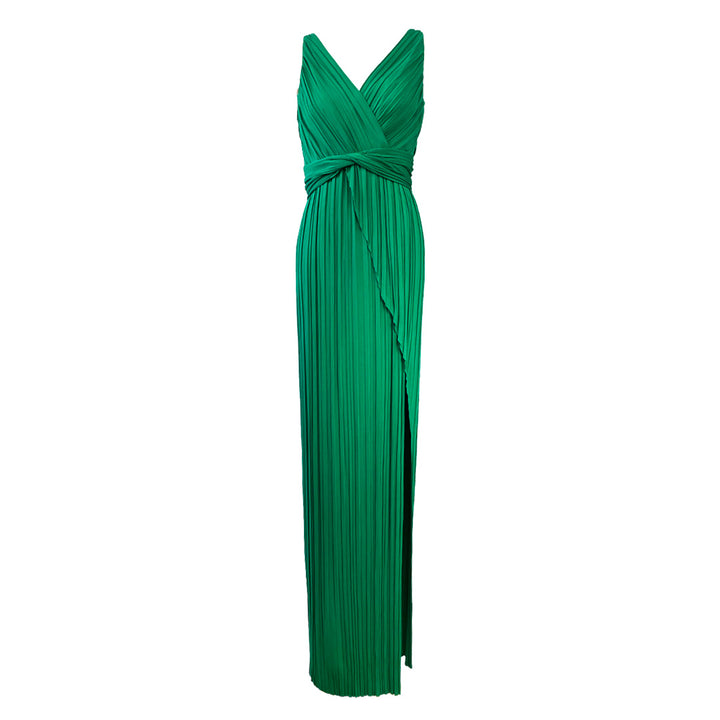 Emerald Pleated Dress