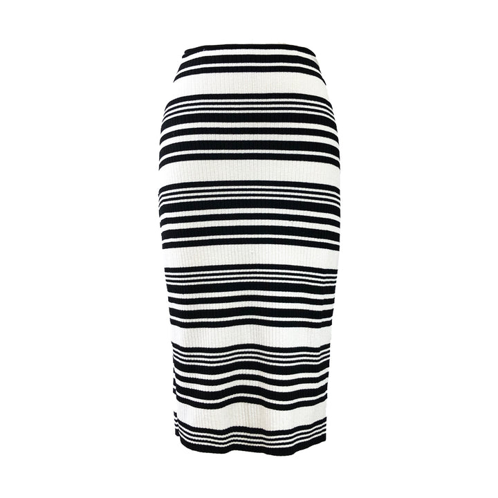 Striped Rib Knit Skirt