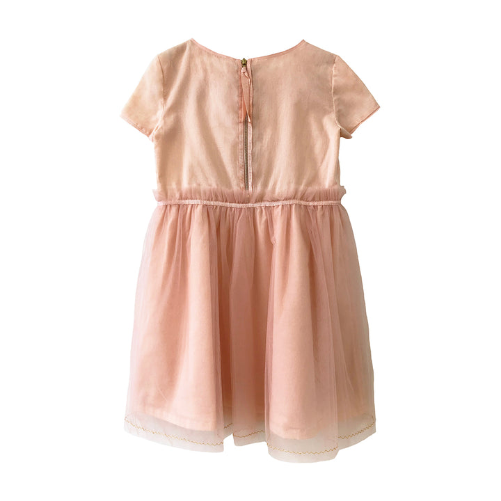 Girls Aliyah Embroidered Dress - Pale Blush