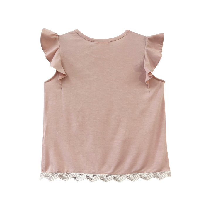 Girls Dalia Jersey Top - Pale Blush