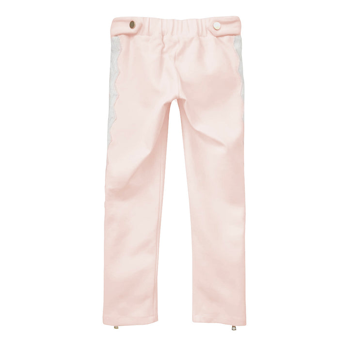 Girls Dalia Lace Trimmed Pants - Blush