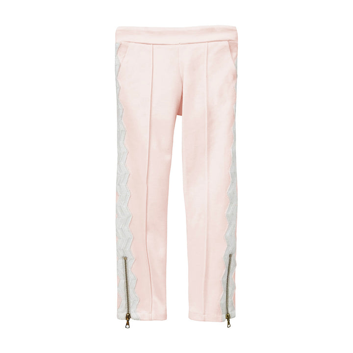 Girls Dalia Lace Trimmed Pants - Blush