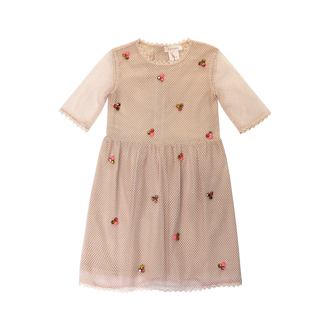 Girls Hend Dress- Blush