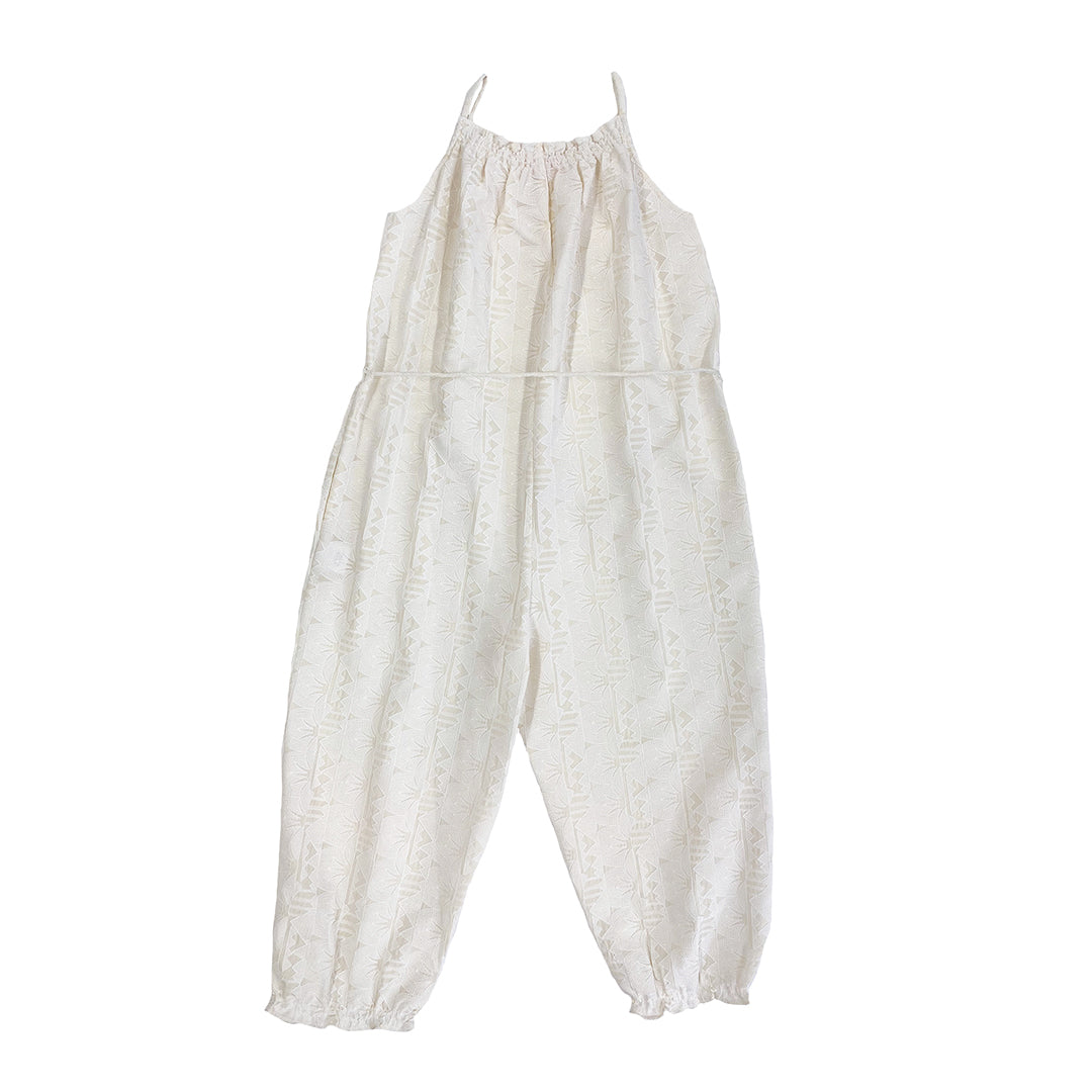 Girls Lotus Jumpsuit - Cream