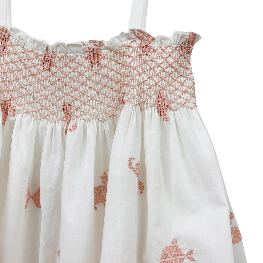 Girls Meera Dress - White