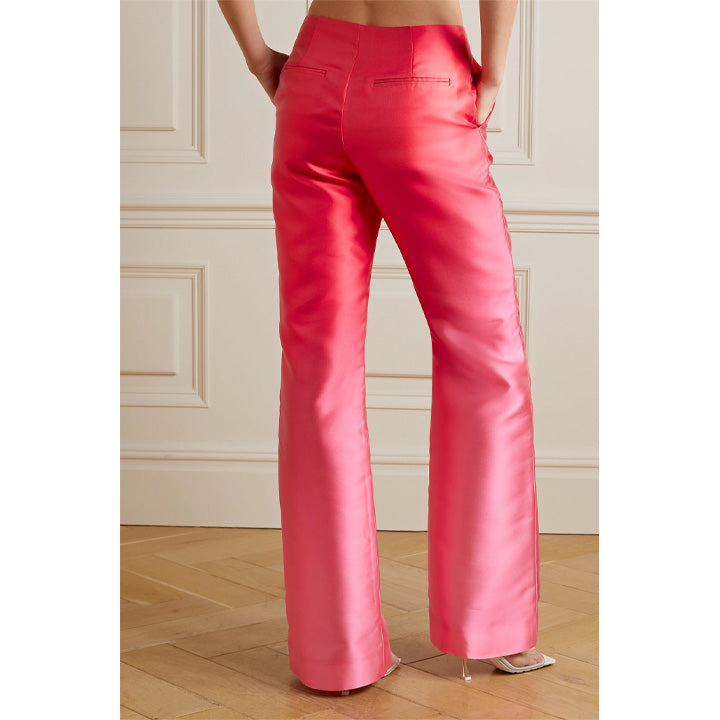 Dégradé duchesse-satin wide-leg pants