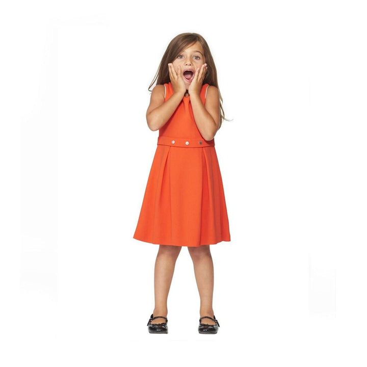 Girls Salma Snap Dress - Orange