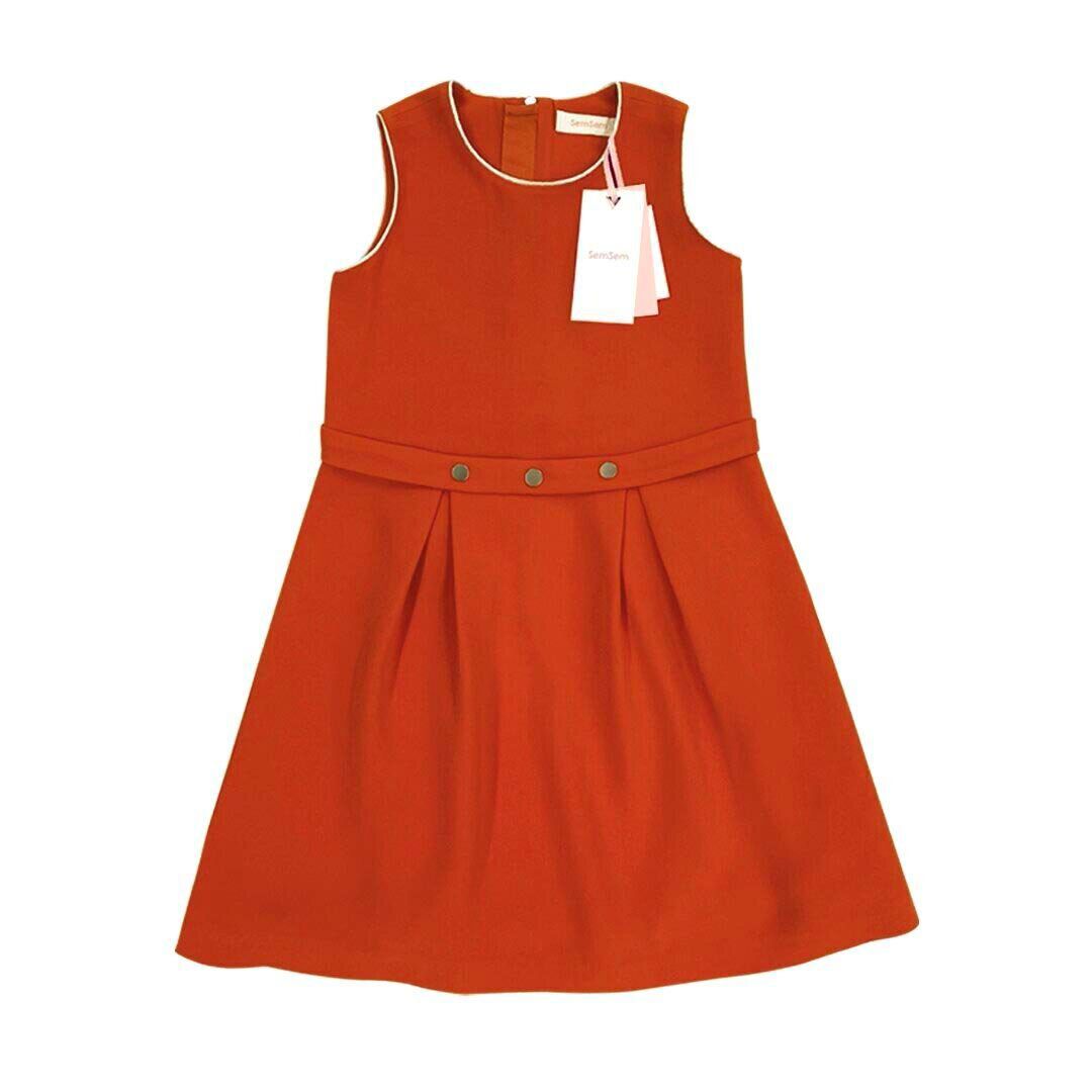 Girls Salma Snap Dress - Orange