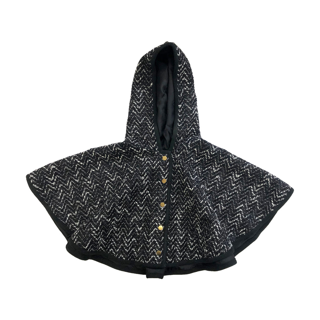 Girls Sameera Cape Jacket - Black