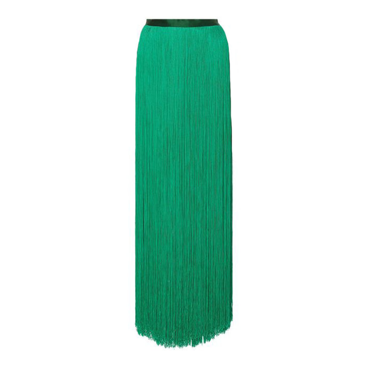 Silk Fringe Skirt