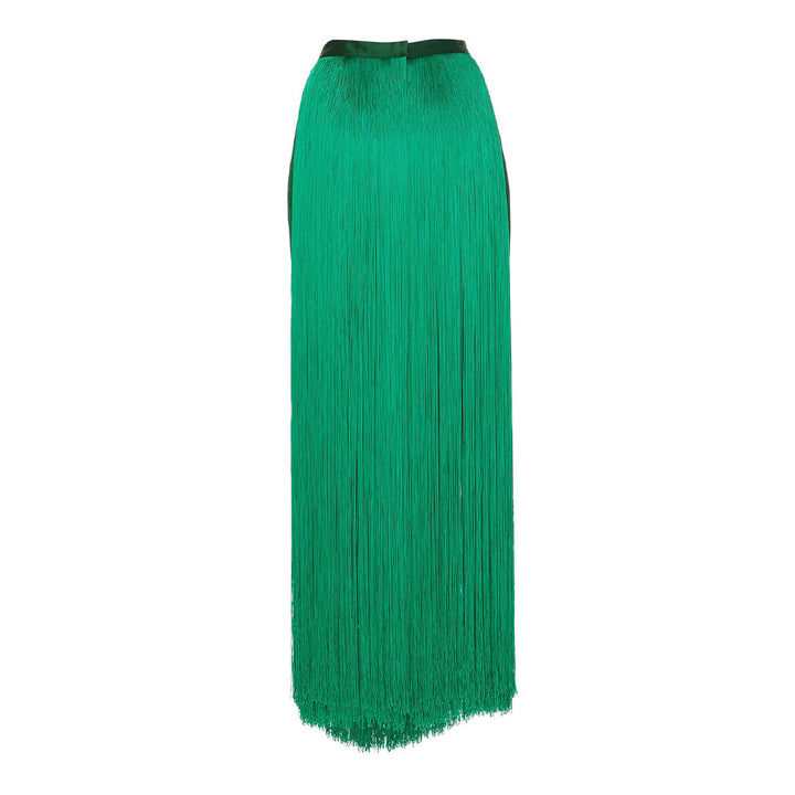 Silk Fringe Skirt