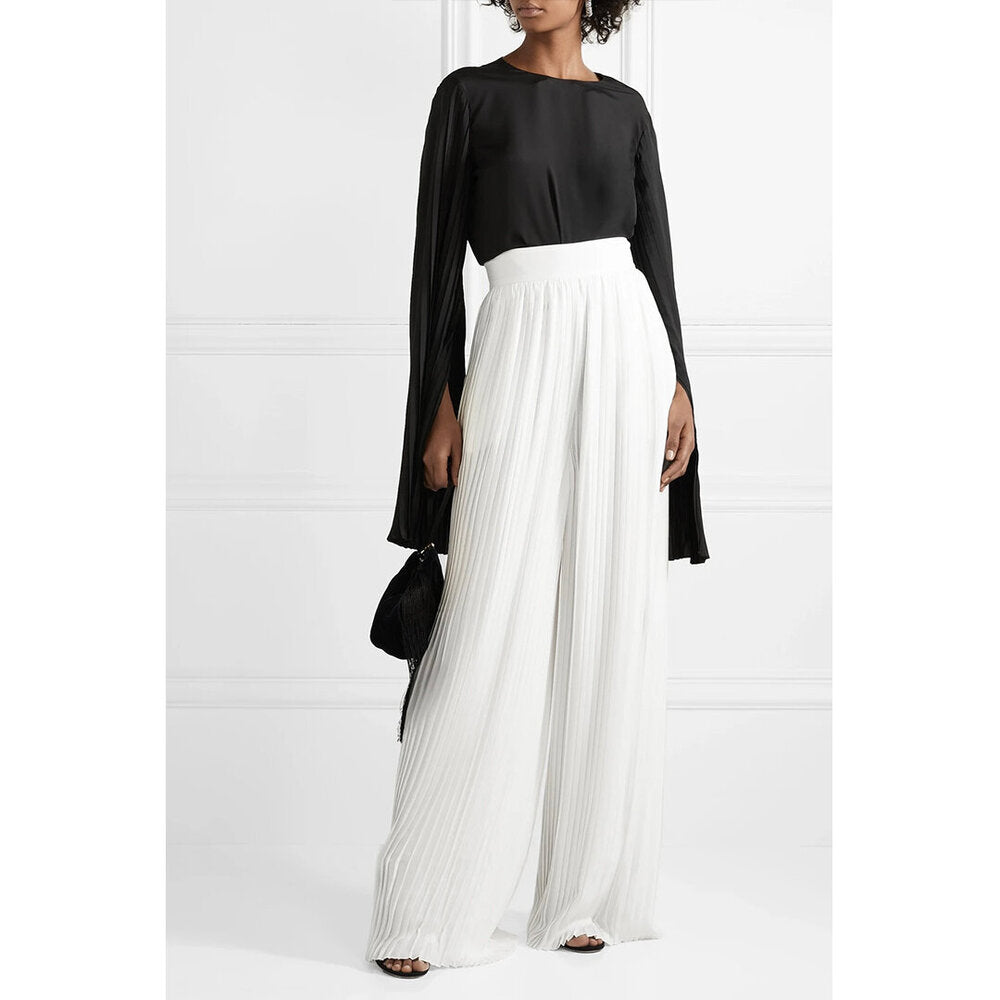 Pleated Wide Leg Pant